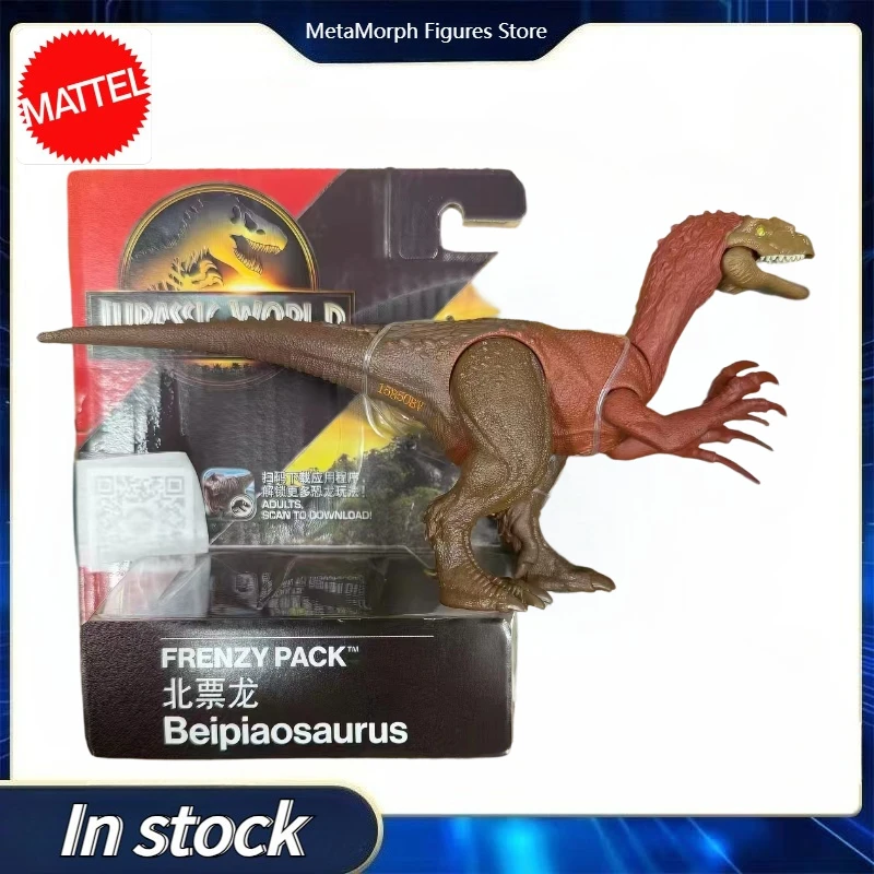 Original Mattel Jurassic World Rebirth Frenzy Pack Beipiaosaurus Action Toys Figure Collection Models