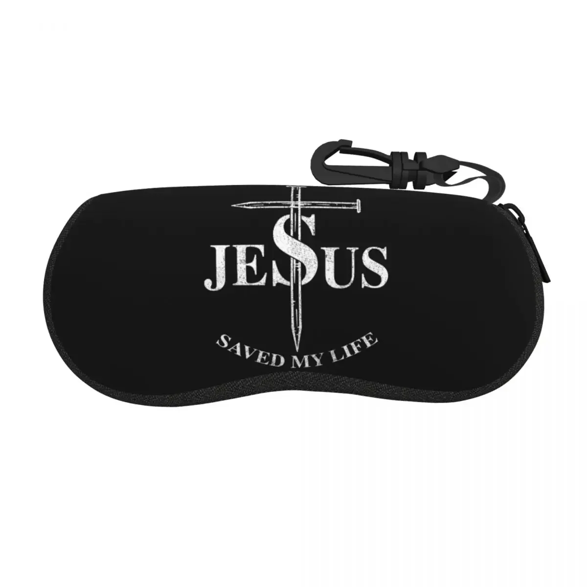 Custom Religious Jesus Saved My Life Shell Eyeglasses Protector Cases Women Men Sunglass Case Glasses Pouch