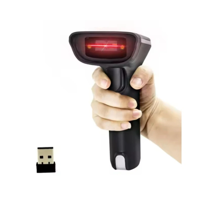 Wireless 2.4G Bluetooth Handheld Code Scanner SV1900 Screen 1D 2D barcode scanner with charging transfer dock