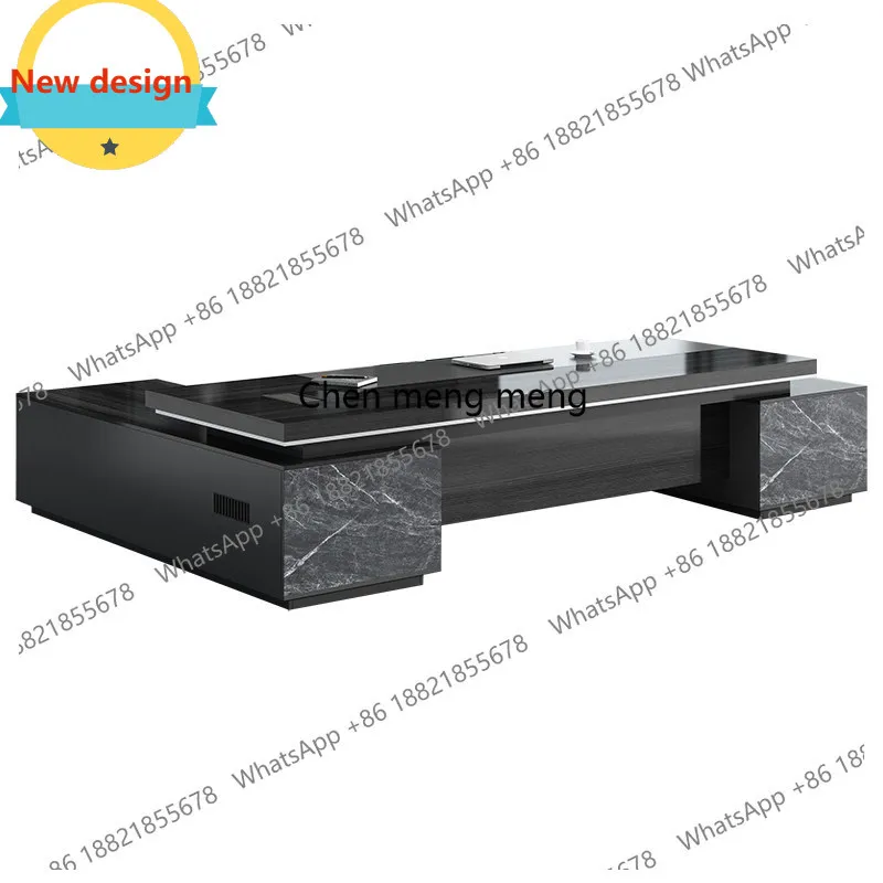 

B567 Простой и современный классический рабочий стол, одноместный стол, стол руководителя, комплект офисной мебели: стол и стул для менеджера.