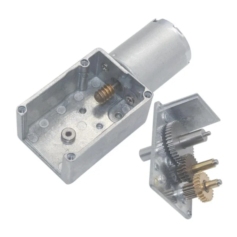 

Worm Gear Metal Motor Dual Shaft JGY-370 DC6V 12V 24V Reduction 6-210RPM Large High Torque 2-45Kg.cm Electric Reversed Self-lock