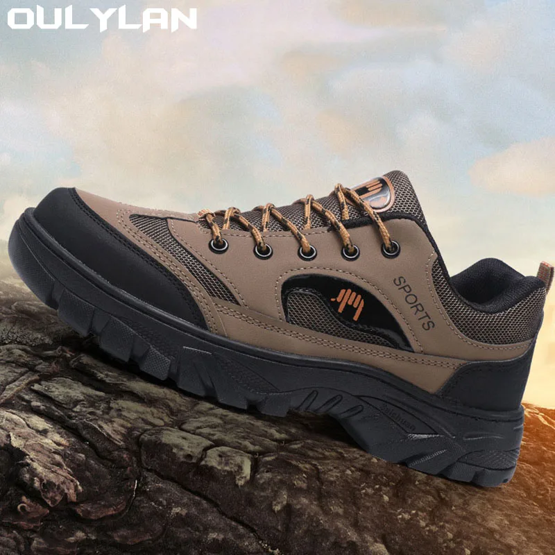 Oulylan Hiking Shoes Men Non-slip Outdoor Sneakers for Men Climbing Trekking Sports Man Leisure Running Shoes Trekking Sneakers