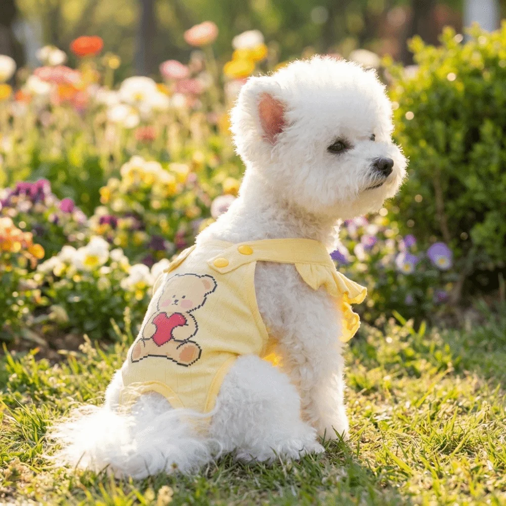 Adjustable Dog Diaper Suspenders Leak Proof Breathable Pet Physiological Pants Comfortable Cartoon Female Dog Diapers