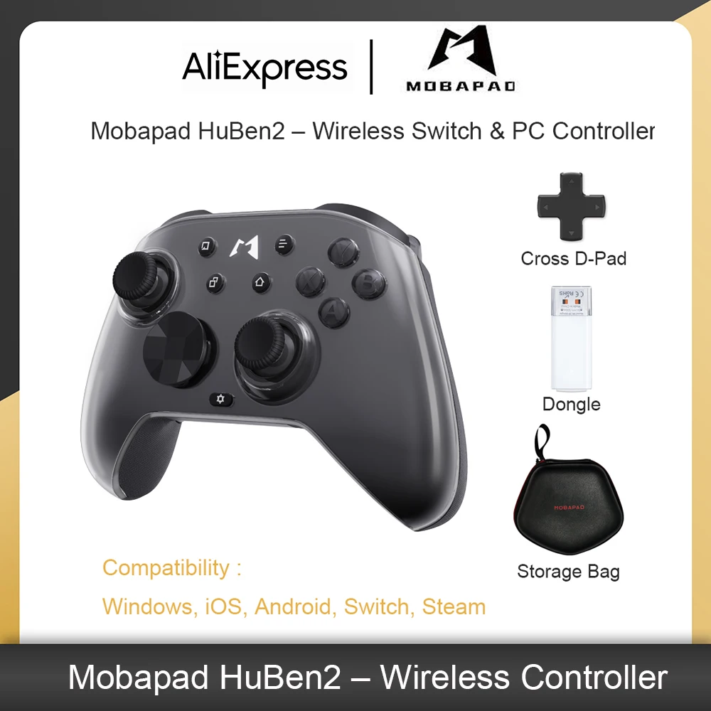 MOBAPAD HuBen2 contrôleur mécanique pour Nintendo Switch1/2 manettes PC sans fil pour Android iOS manette de jeu Steam Windows