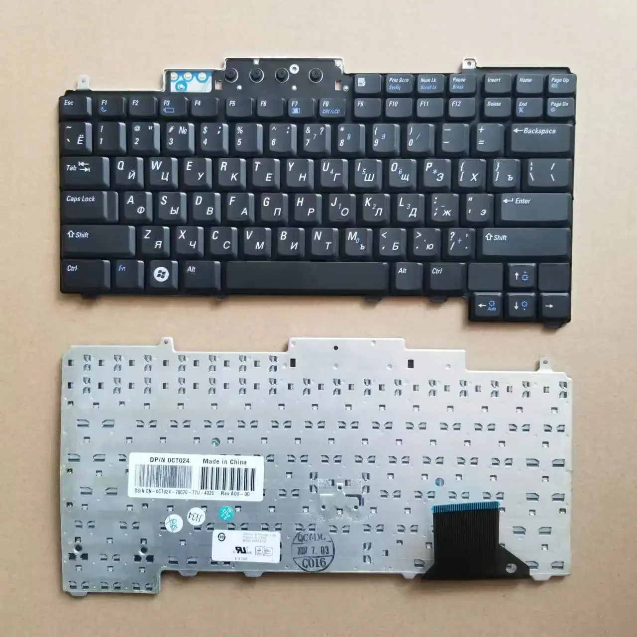 

New RU Russian Keyboard For Dell Latitude D620 D630 D631 D820 D830 Black Without Button