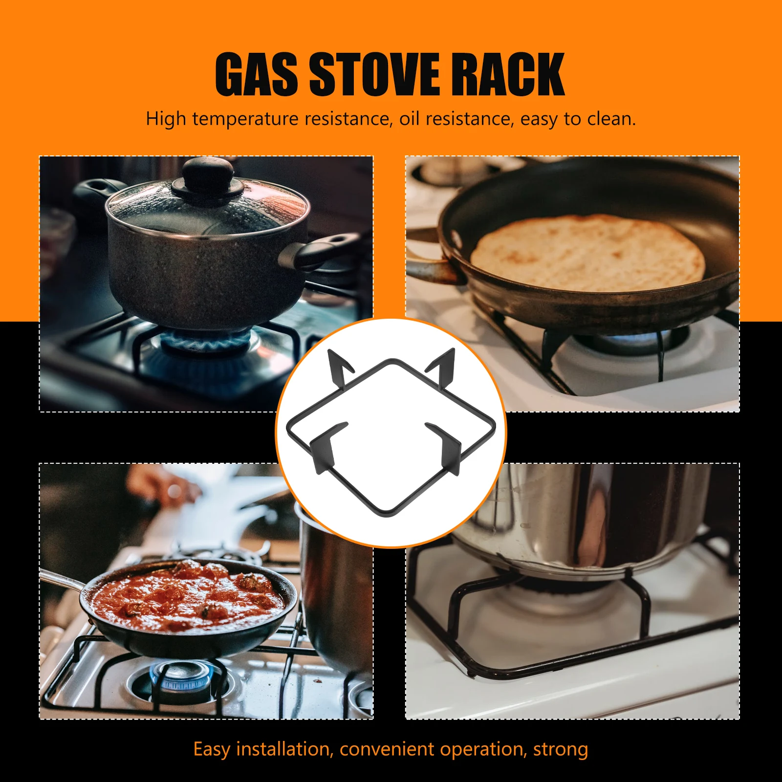 

Gas Stove Bracket Cast Iron Heavy Duty Non-Slip For Home Restaurant Stove Support Rack Kitchen Tool Cooking Accessory