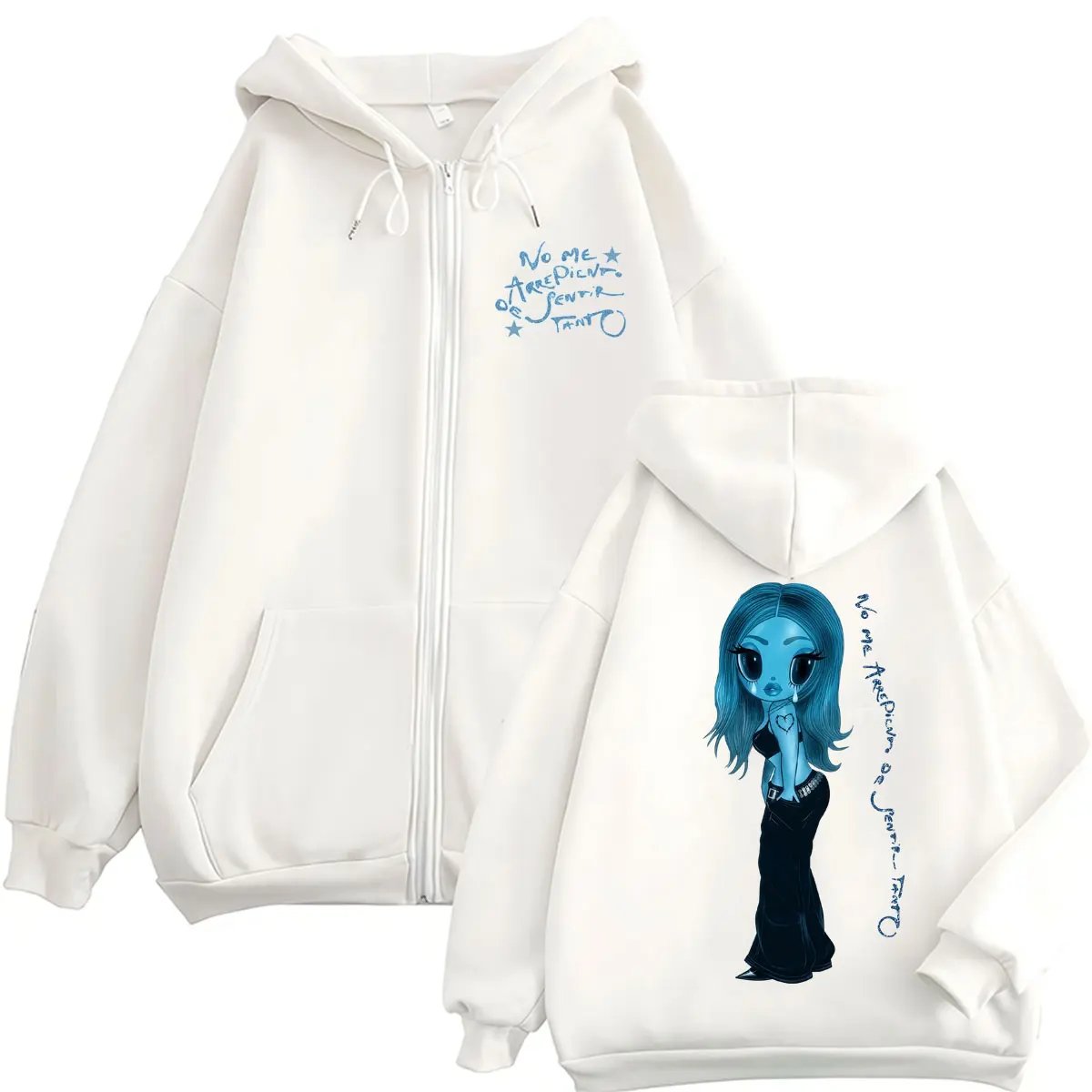 Karol G No Me Arrepiento De Sentir Tanto New Album Zipper Hoodies Music Fans Cardigan Sweatshirts Men Women Fleece Loose Coats