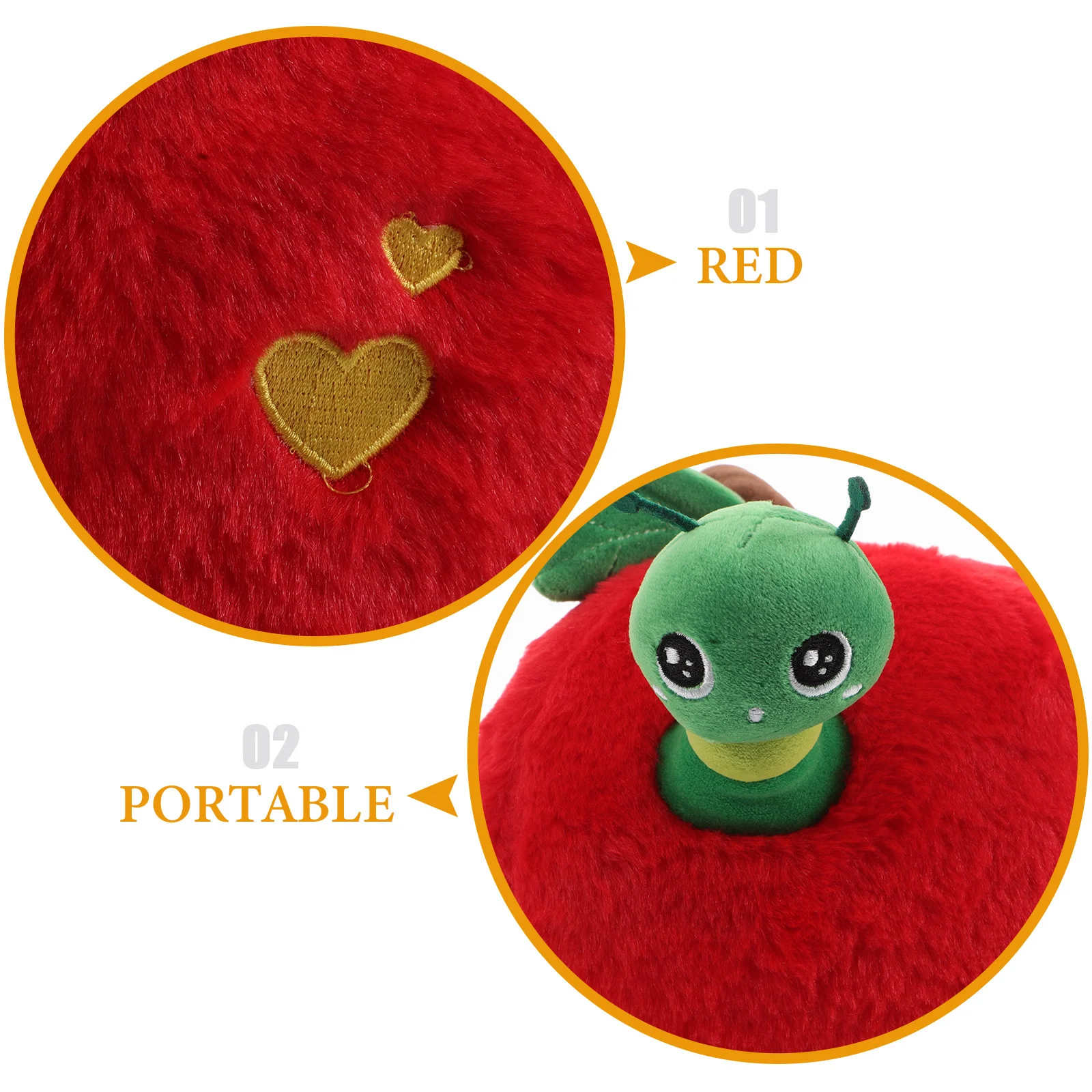 Realistisch nepfruitappelkussen Zacht decoratief kussen voor woonkamer Stoel Bank Vloergebruik Draagbaar Lichtgewicht knuffelen