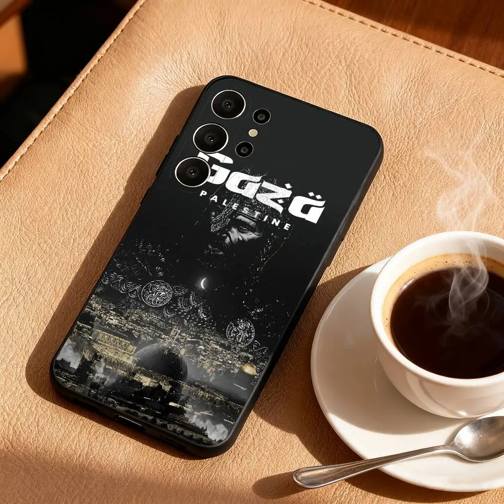 Custodia per telefono Urban Glowing Night Scene per Samsung S25,24,23,22,30,21,10,9,Ultra,Plus,Lite,FE Custodia morbida nera