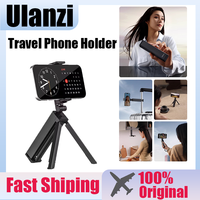 Ulanzi SK-20 Travel Phone Holder Tripod With Phone Clip Bottom Clamp Aluminum Alloy Portable Desktop Fixed Clip For Travel Vlog