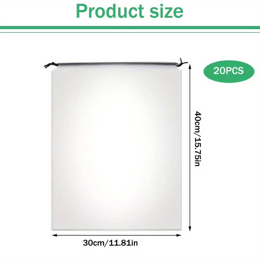 Blank Transparent Frosted Drawstring Bag for Underwear Underpants Shoes Socks Blank Travel Storage Pouch for Household Organizin