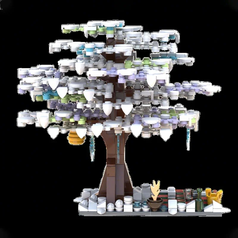 

362 детали MOC: Это просто дерево! Зимние строительные блоки: Рождественский подарок, развивающая игрушка для творчества, идеально подходит для детских праздников