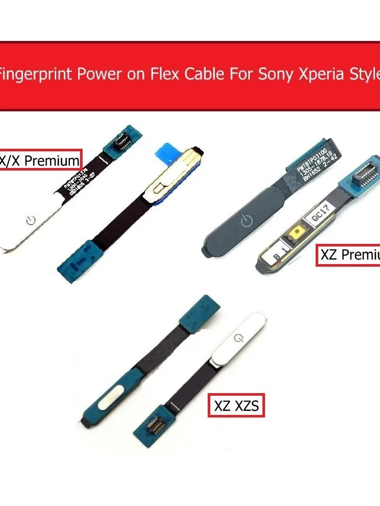 Przewód zasilający linii papilarnych dla Sony Xperia X/X Performance/XZ Premium/XZ/XZS przycisk zasilania czujnik linii papilarnych Flex Ribbon Parts — zdjęcie 2