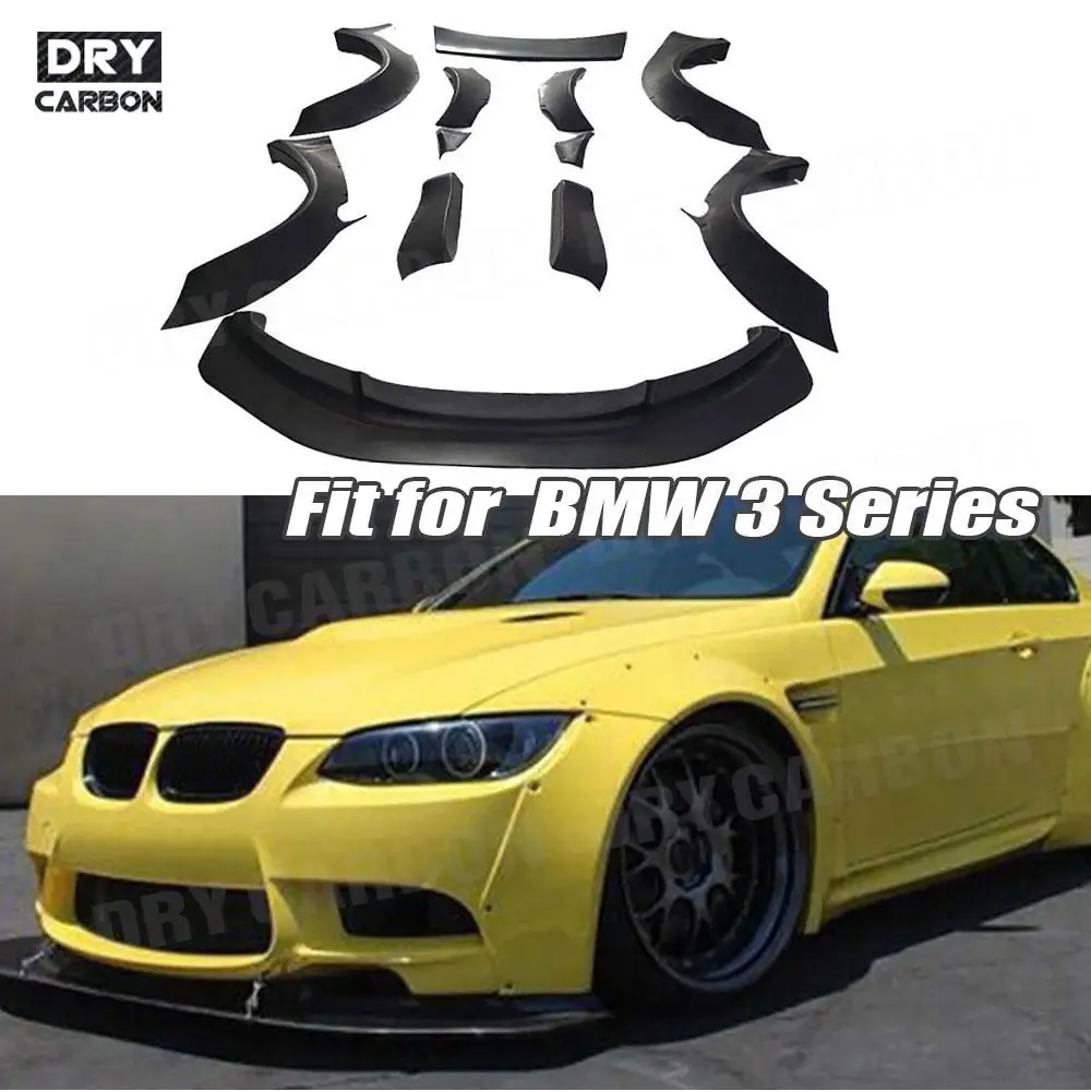 For BMW 3 Series E92 M3 2007-2012 Car Styling Bodykits Car Fender Flares Wide Body Wheel Arches Rear Boot Spoiler Accessories