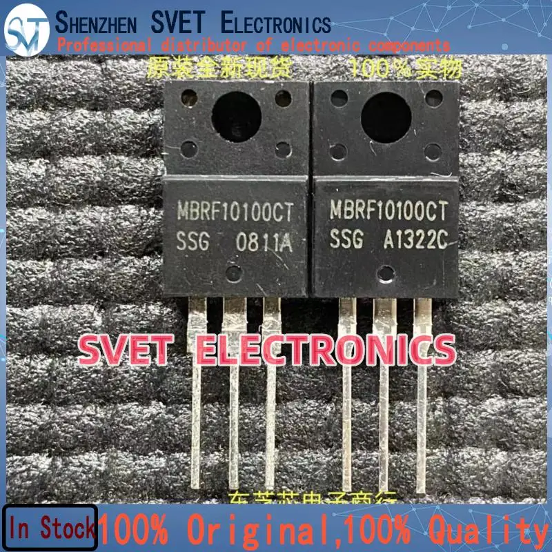 10PCS-50PCS   MBRF10100CT  10A 100V TO-220F Original In Stock Fast shipping