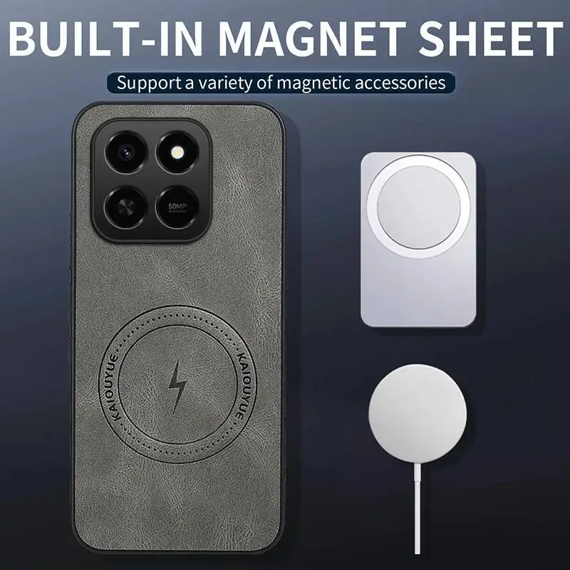 حافظة لهاتف Honor 400 Smart x7D 5G 4G Magsafe مغناطيسية فاخرة غير لامعة درع مقاوم للصدمات غطاء بسيط لهاتف Honor X7d Shell Bumper Funda