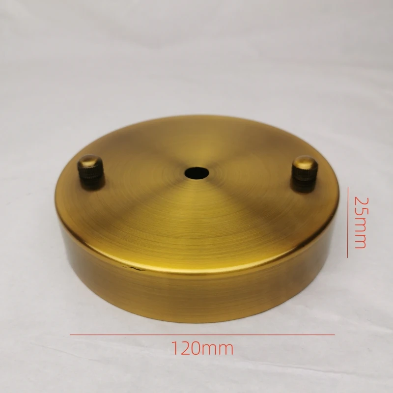 Ceiling Plate 120mm Wall Sconce Mount DIY Light Fittings Lamp Base Vintage Pendant Lamp Disc Base Black White Silver Gold Brass