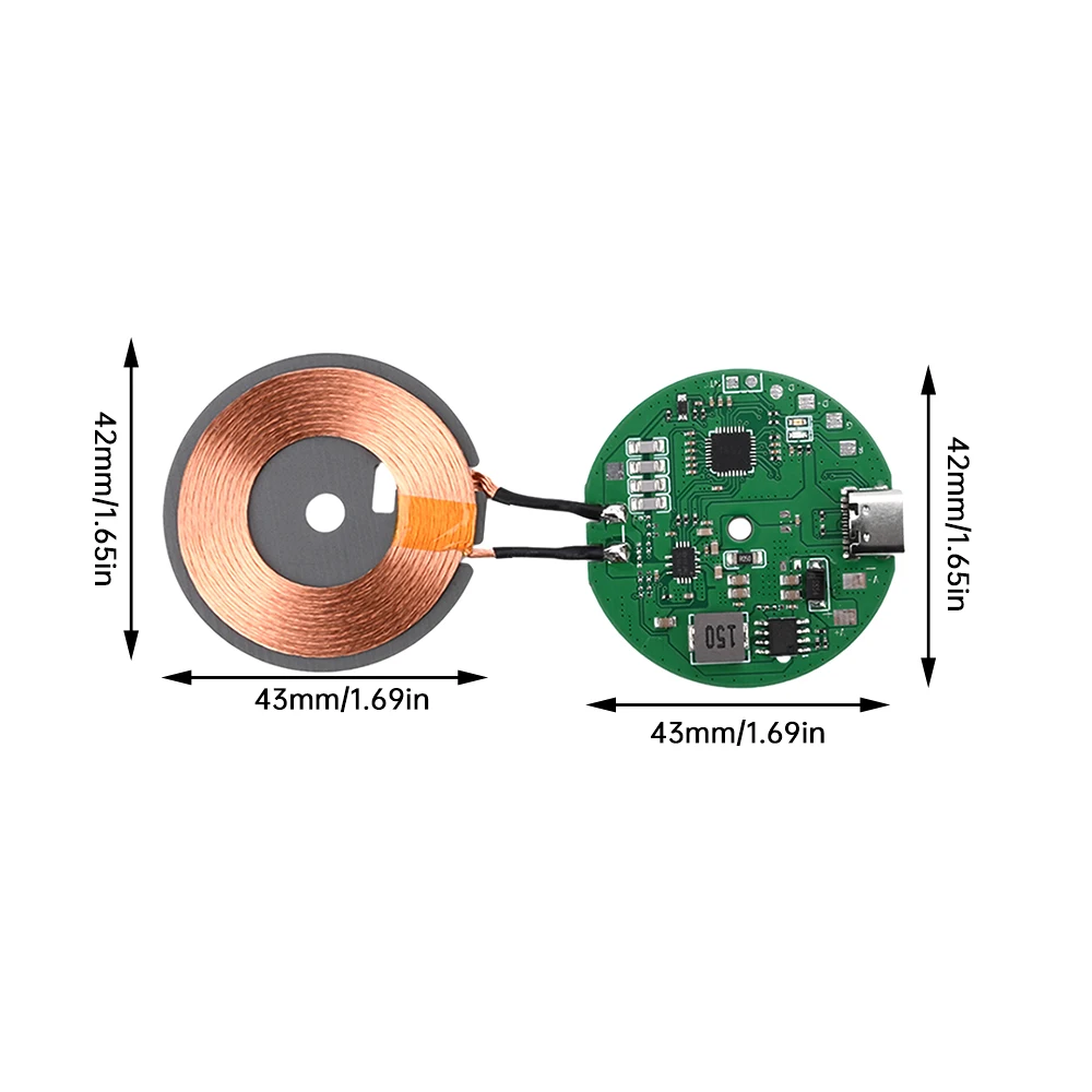 12V 24V 20W Wireless Charger Transmitter Module Wireless Charging Receiving PCBA Board Power Supply Coil For Apple Android Phone