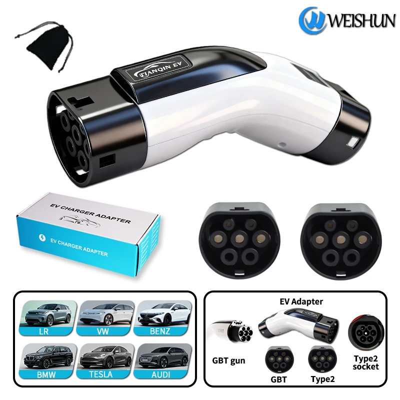 

GBT to Type2 EV Charger Adapter 16A 32A Electric Vehicle Charging Connector for GBT to Type2 Car Charger