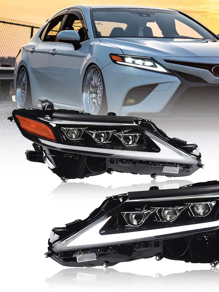 

LED Headlights For Toyota US /Europe Camry 8 Gen 2018-2022 Auto Accessories HeadLamps No Start-Up Animation