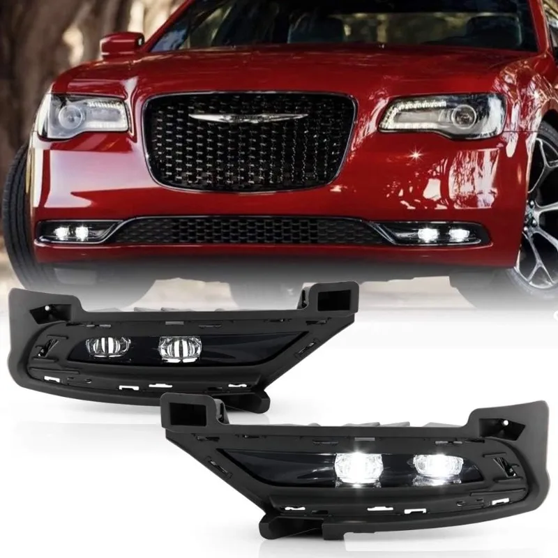 

ACANII - For 2015-2022 300 OE Style LED Bumper Fog Lights Driving Lamps Assembly Aftermarket Driver & Passenger
