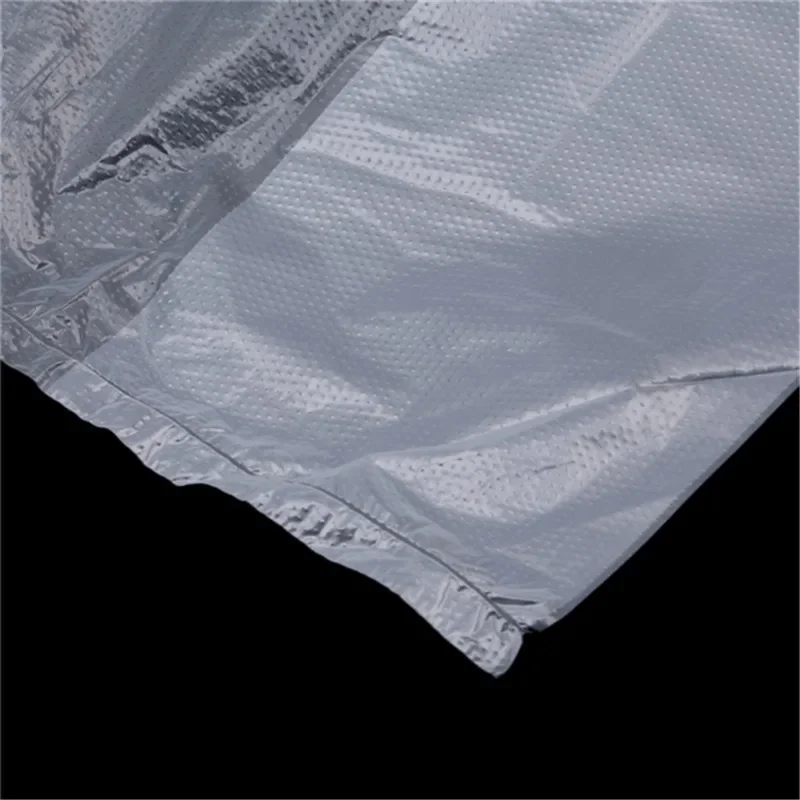 Kunststoff-Einkaufstasche, 100 Stück, transparente Einkaufstasche, Supermarkt-Plastiktüten mit Griff, Lebensmittelverpackung – Detail 18