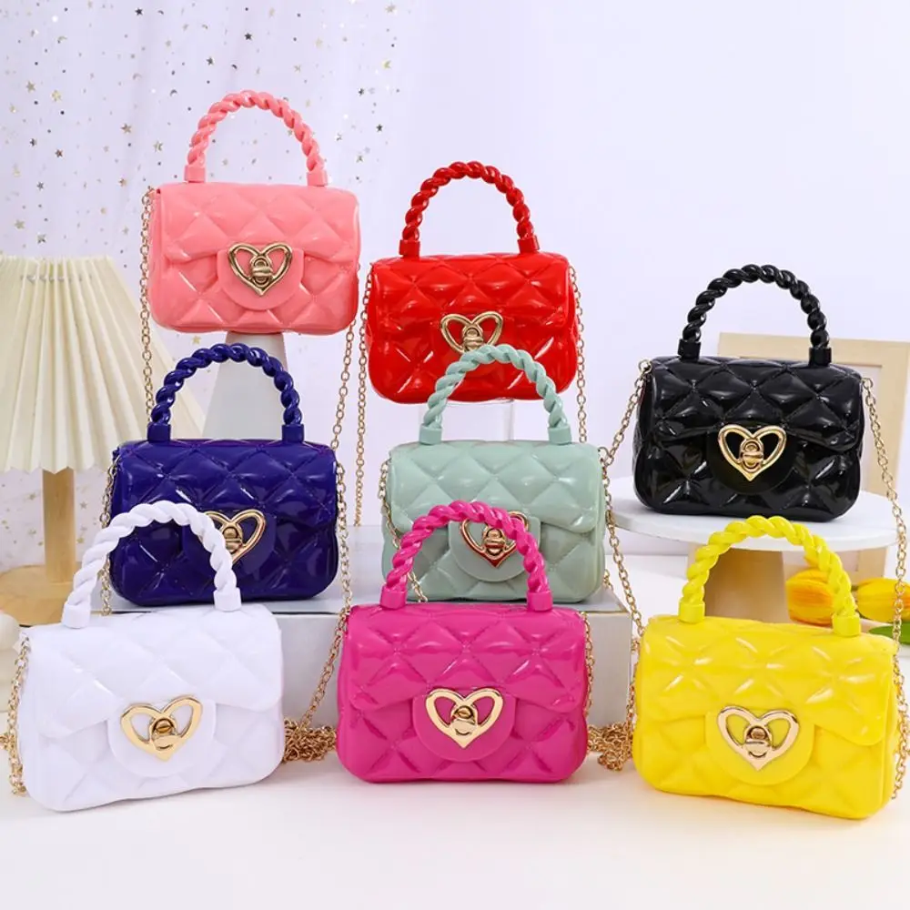 New Heart Pattern Mini Shoulder Bags PU Small Satchel Women Girls Coin Wallets Purse Durable Handbags Streetwear Accessory