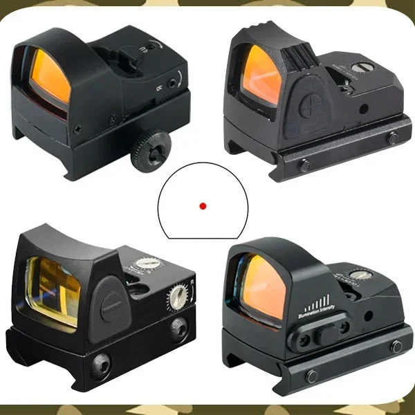 Mini Red Dot Sight Glock Tactical Optical Riflescope Hunting Reflex Collimator Airsoft Scope for 20mm Weaver Picatinny Rail