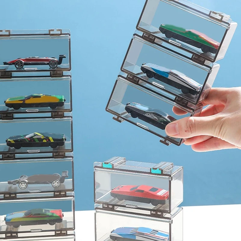 10Pcs Clear Acrylic Display Case For Car Mold, Wheels Car Model Display Case Scale Wheel Display Case