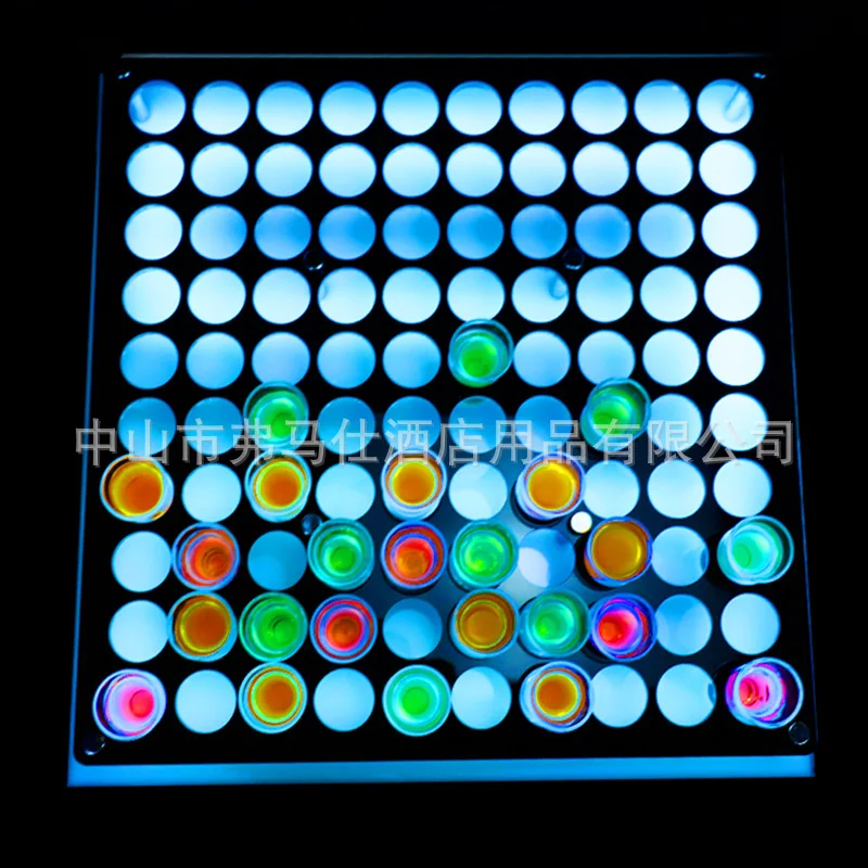 

KTVLED светящийся держатель для бокалов для вина, коммерческий, большой размер, 100, подстаканник-пуля, красочная шахматная доска, один бар, посвященный