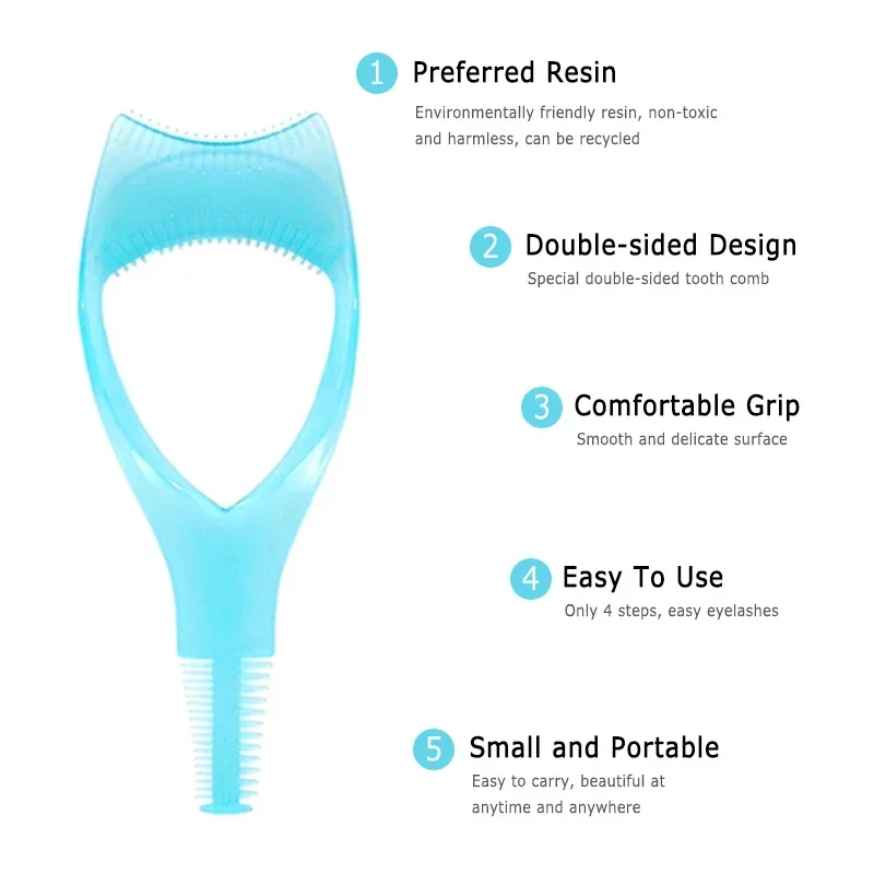 Pennello applicatore in plastica 3 in 1 Novità Guida per mascara Multifunzione per styling ciglia Piegaciglia Applicazione precisa Ciglia