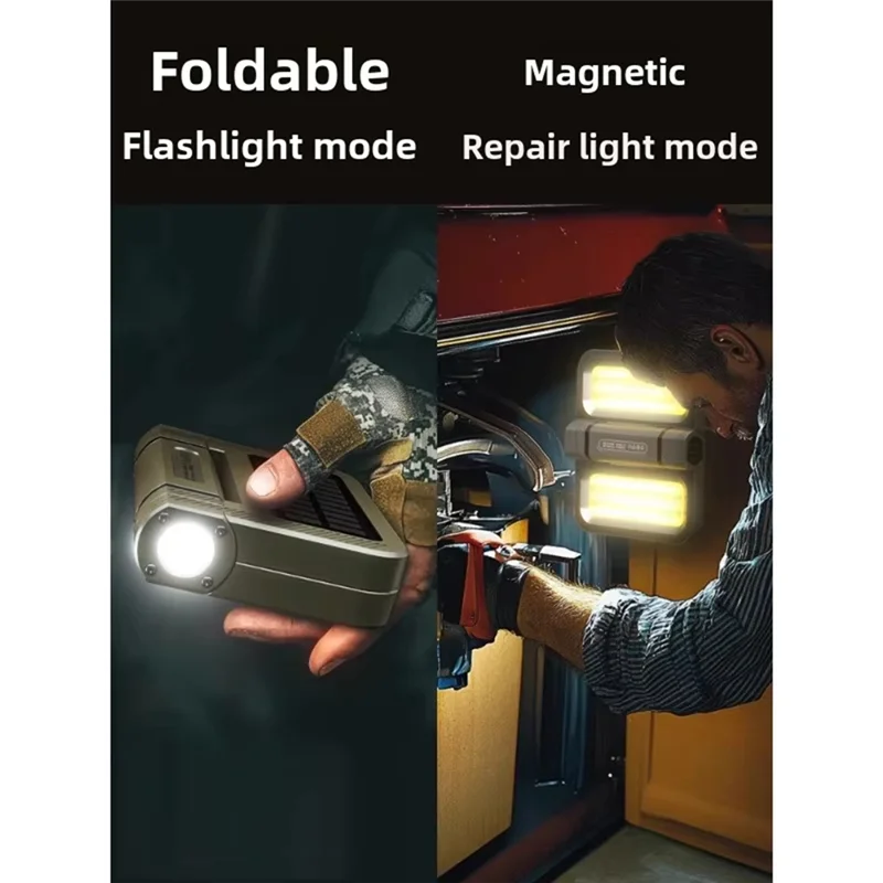 

Solar Emergency Light For Outdoor Camping Long Battery Life, USB Charging Portable And Long-Lasting Illumination