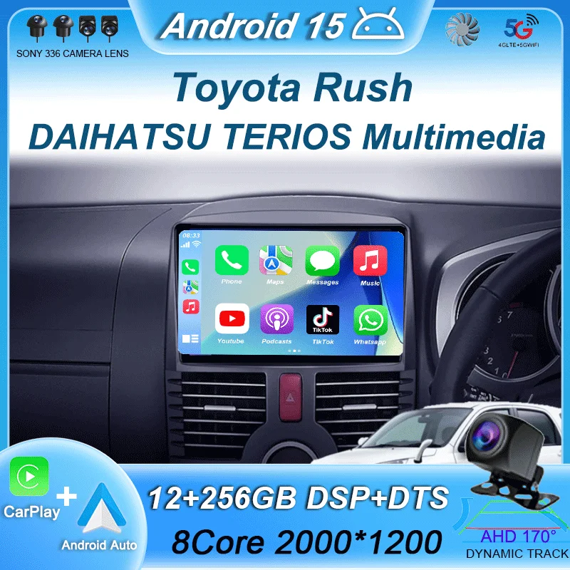 

Car Radio For Toyota Rush DAIHATSU TERIOS Multimedia Car GPS Player Navigation Touch Screen Stereo Radio No 2 DIN Android 15