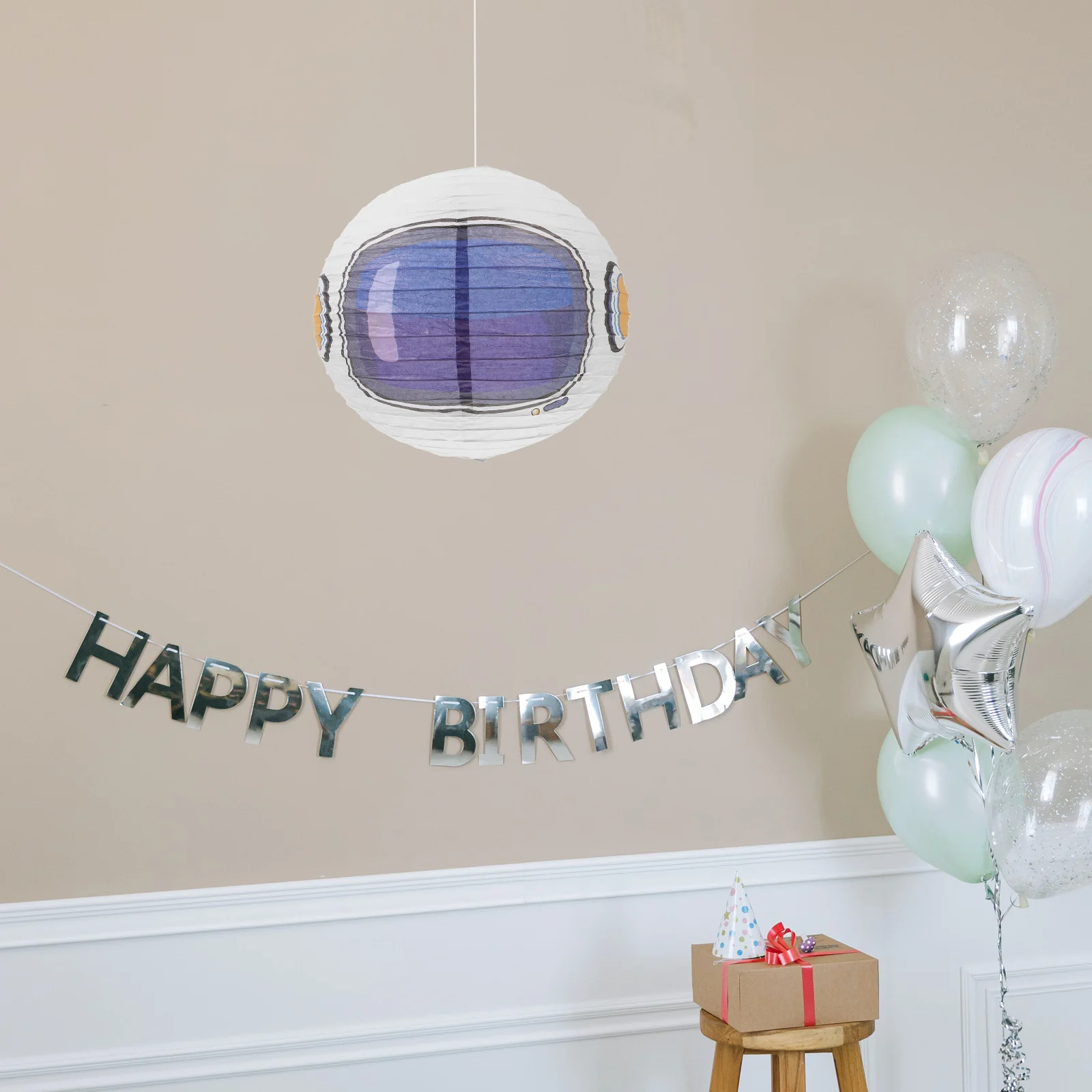 

1pc Rocket Lantern Decorations Kids Party Hanging Paper Ornaments Safe Theme Birthday Celebrations Foldable Design