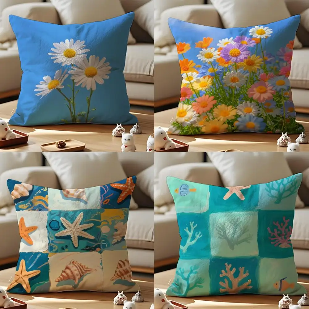 Cushion Cover Anti-dustmite Pillowcase Invisible Zipper Silky Short Plush Sofa Cushion Cover Ice Spicy Album