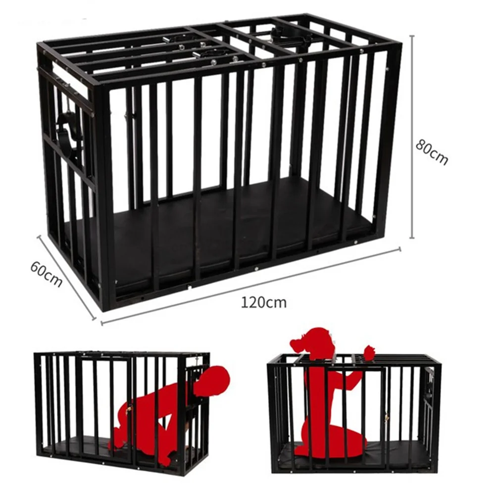 Grande BDSM Cage Bondage Set Tools, CBT Sex Furniture, Pelourinho Quarto Brinquedos para Mulheres Homens, Jogos para adultos, Casais 18 + Sex Room Supplies