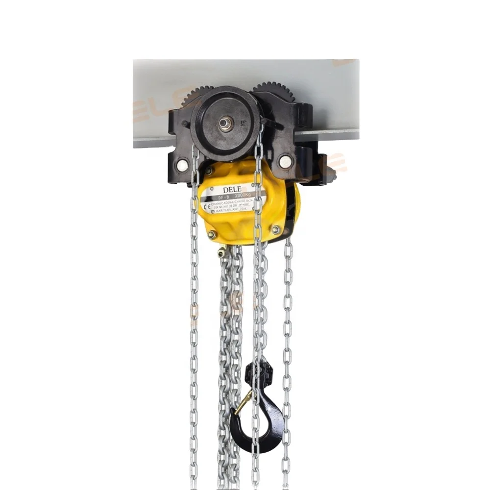 HTG -10T Chain Hoist Convenient Mini Lifting Chain Hoist Pulley Low Headroom Hoist Crane With Trolley