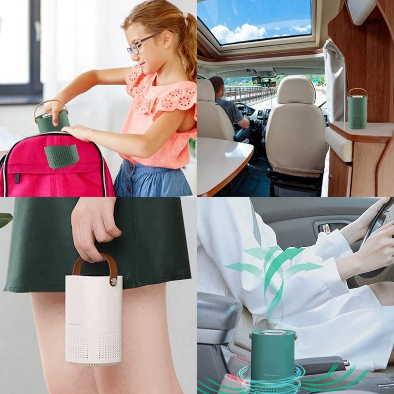 جهاز تنقية هواء صغير محمول ، جهاز تنقية هواء صغير للسفر ، المنزل ، غرفة النوم ، السيارة والاستخدام المكتبي