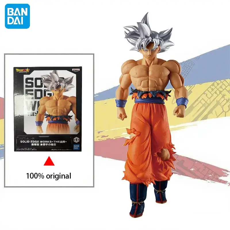 En Stock Banpresto Dragon Ball Super SOLID EDGE funciona Son Goku figura Anime modelo juguetes en caja genuinos regalos de navidad