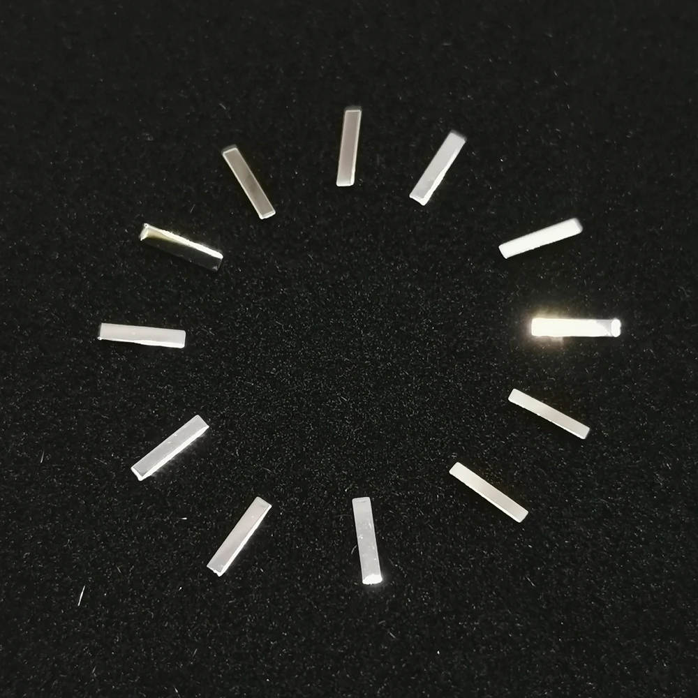 مؤشر ساعة الاتصال الهاتفي المعدني ، دبوس صانع الساعة ، لون أسود ، شكل مستطيلي ، بدون لوم