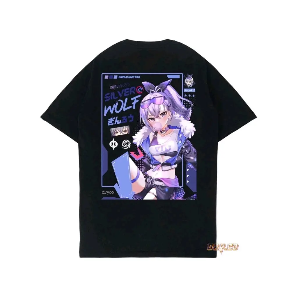 KAOS SILVER WOLF HONKAI STAR RAIL STREETWEAR - KAOS DISTRO PRIA & WANITA ANIME & GAME STREETWEAR DRYCO