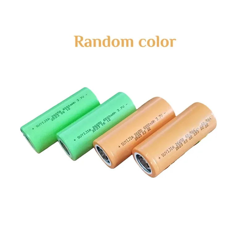 100% Original 26650 3.7V Battery 6000mah Large Capacity Li-Ion Rechargeable Battery for LED Flashlight Flashlight Power Tools