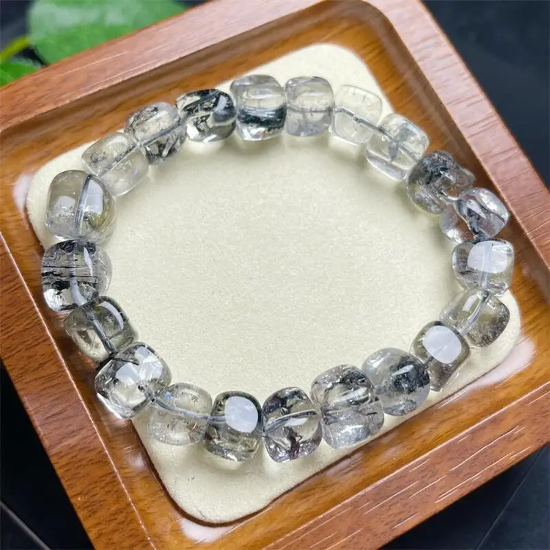 

Natural Freeform Herkimer Diamond Cube Bracelet Gemstone Crystal Jewelry Bangle For Women Healing Bohemia Holiday Gift 1pcs