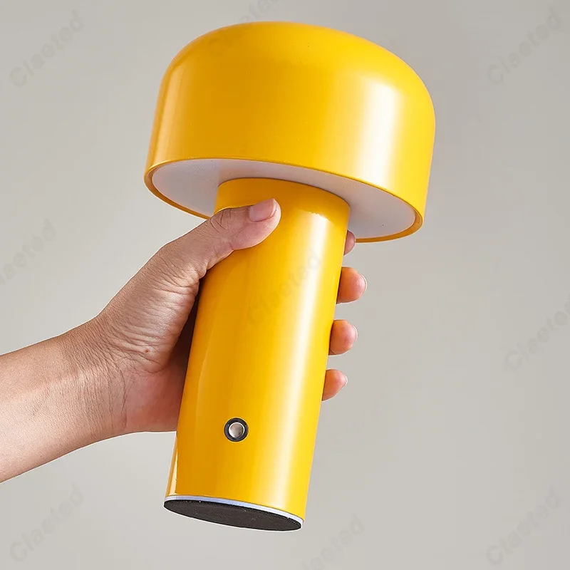 

Italian Designer Mushroom Table Lamp Night Light Portable Cordless Touch Rechargeable Decor Lamp USB Bedside Lamp Desktop Lamp
