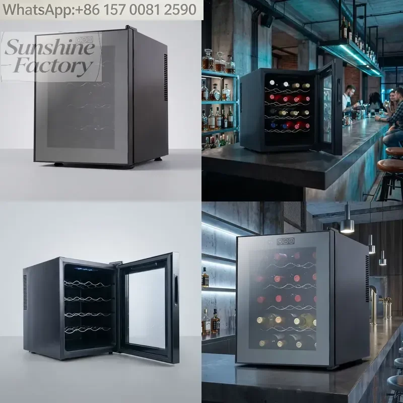 Freestanding 46L Wine Cooler Cabinet for 20 Bottles Low Noise Wine Refrigerator