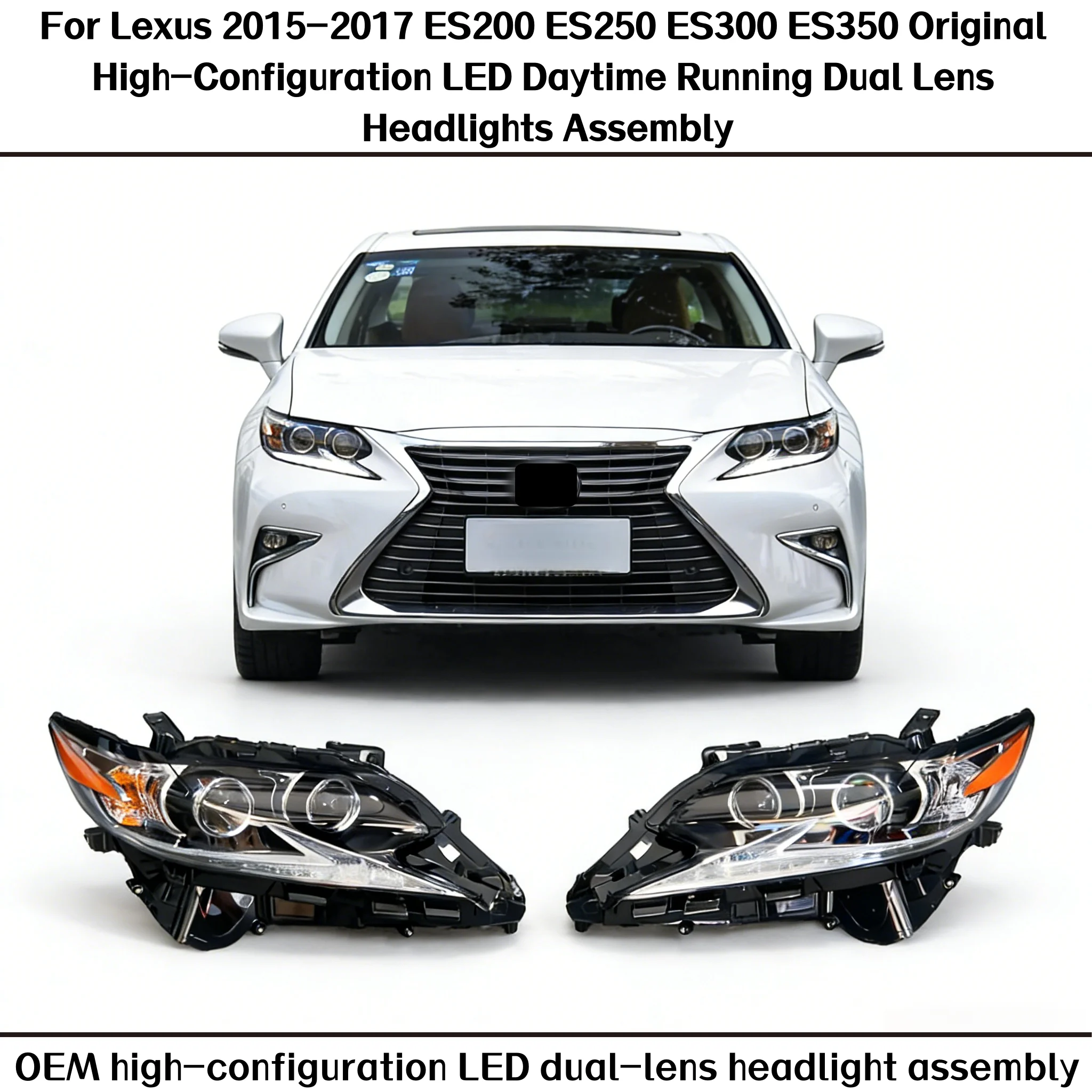 

Подходит для Lexus 2012-2017 ES200 ES250 ES300 ES350, обновленная новая модель, светодиодная ксеноновая фара с двойной линзой в сборе