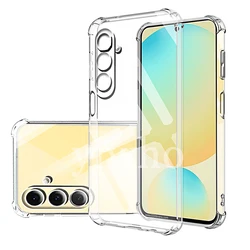 Transparent Phone Case for Samsung Galaxy S24 FE Shell Protective Camera Back Clera Back Covers Phonecase S24FE Samsungs24 Fe