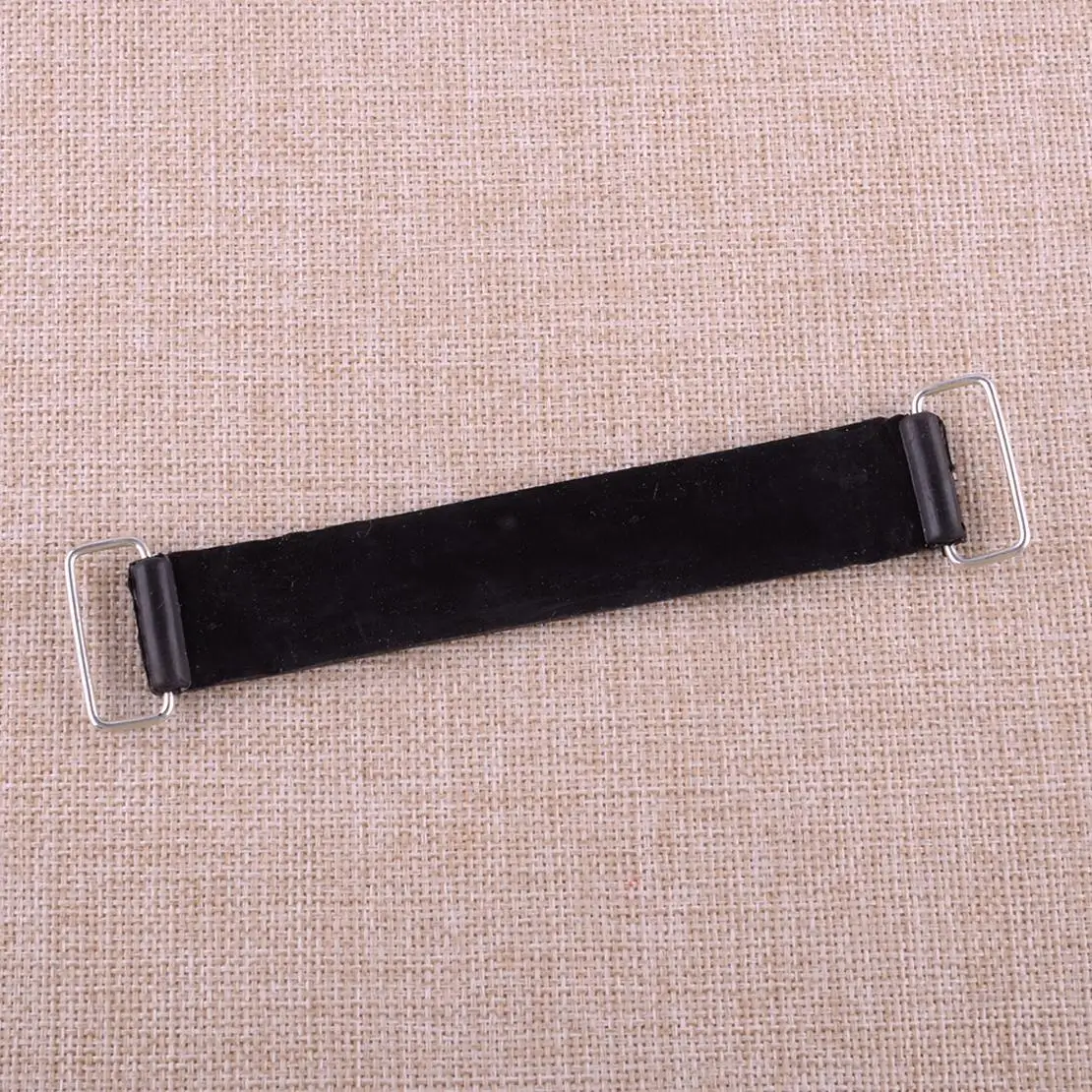 2pcs Black Motorcycle Scooter Rubber Battery Strap Holder Belt Fixing Accessories