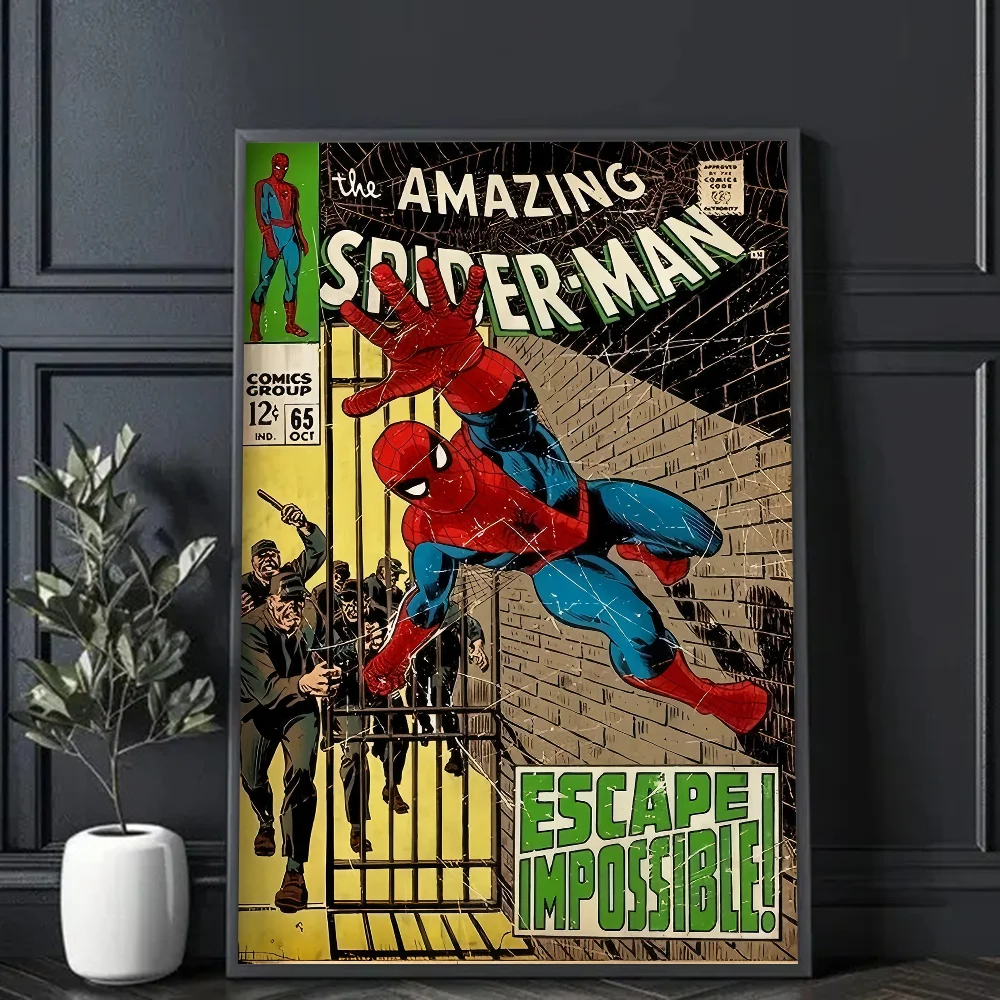 Vintage Comics Superhelden-Poster, dekoratives Gemälde, Anime-Poster, Wandgemälde für Zuhause, Wohnzimmer, Schlafzimmer, Badezimmer, Wanddekoration – Detail 2