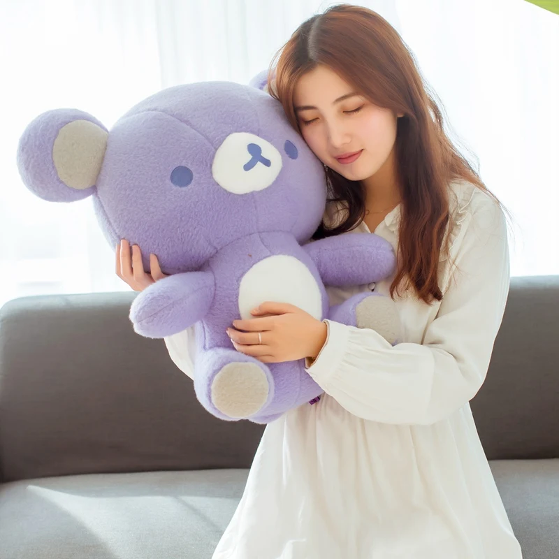 50cm Animal Stuffed Toy Animated Character Lavender Rilakkuma Plush Doll Bear Kawaii Room Decoration Gift For Girlfriend